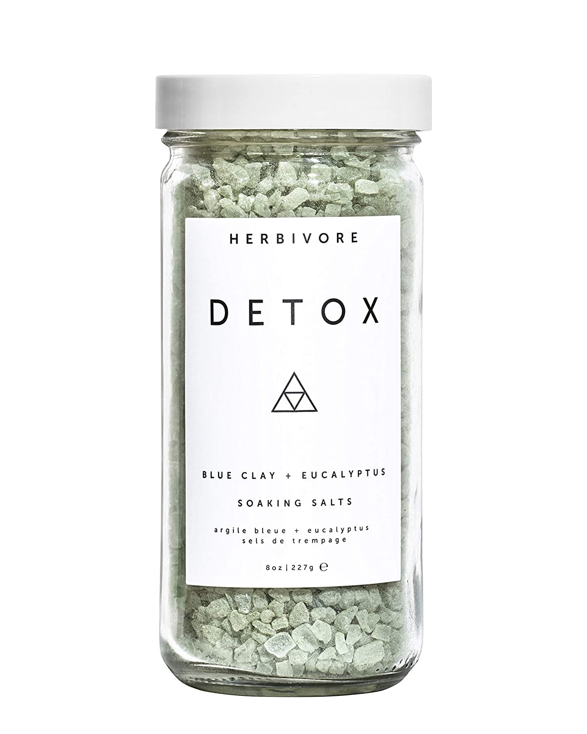 Herbivore Detox Bath Salts - Eucalyptus & Lavender, Vegan, 8 Oz, Aromatherapeutic, Cruelty