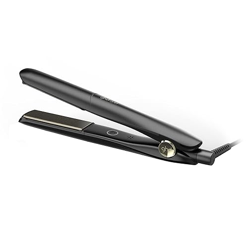 ghd Gold Styler 1&quot; Flat Iron - Professional Ceramic Hair Straightener for Stronger Hair, Black