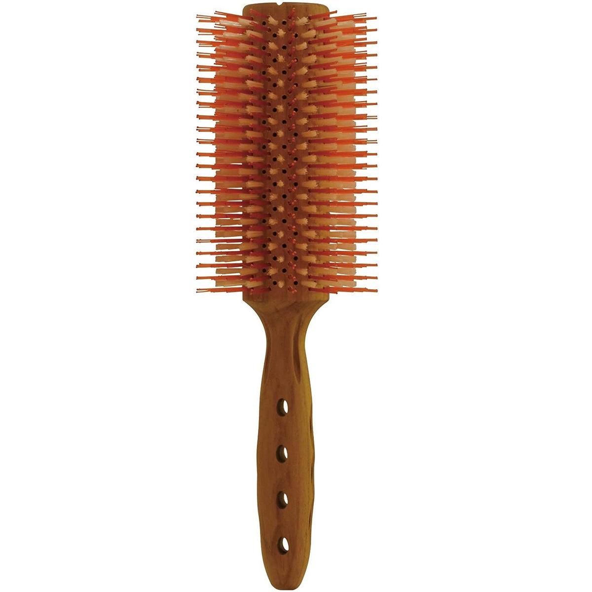 Ys Park G-Series Curl Shine Styler Round Brush - Teak Wood, Boar Bristles, 66Gw 0, Brown