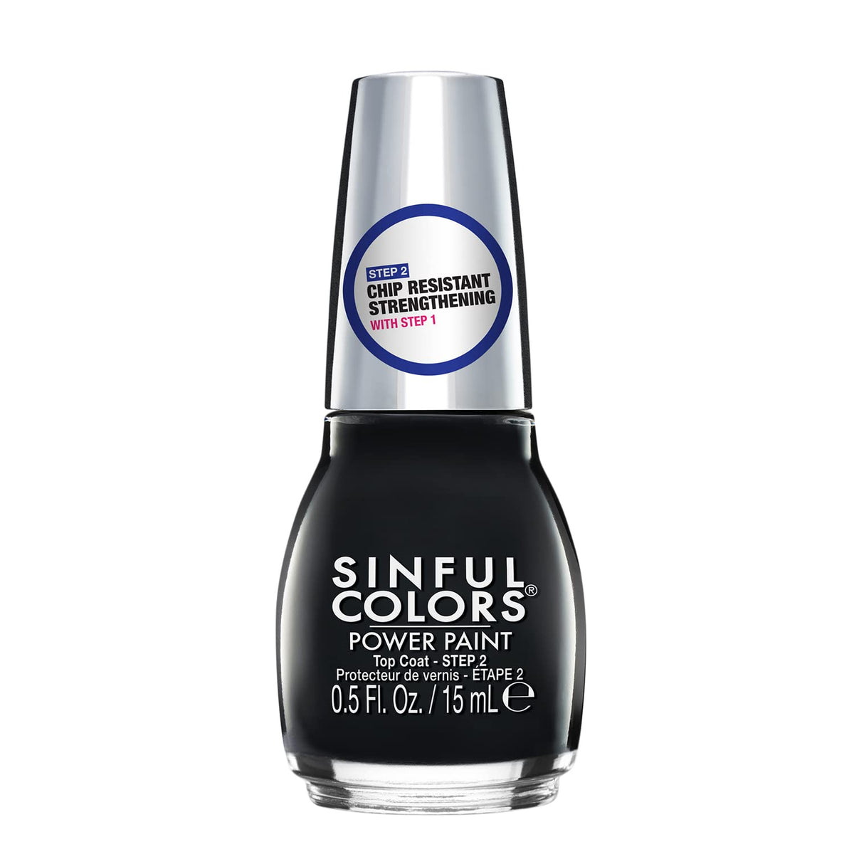 Sinfulcolors Sinful Power Paint Stunning Top Coat, 1 Count - Nail Polish Finish