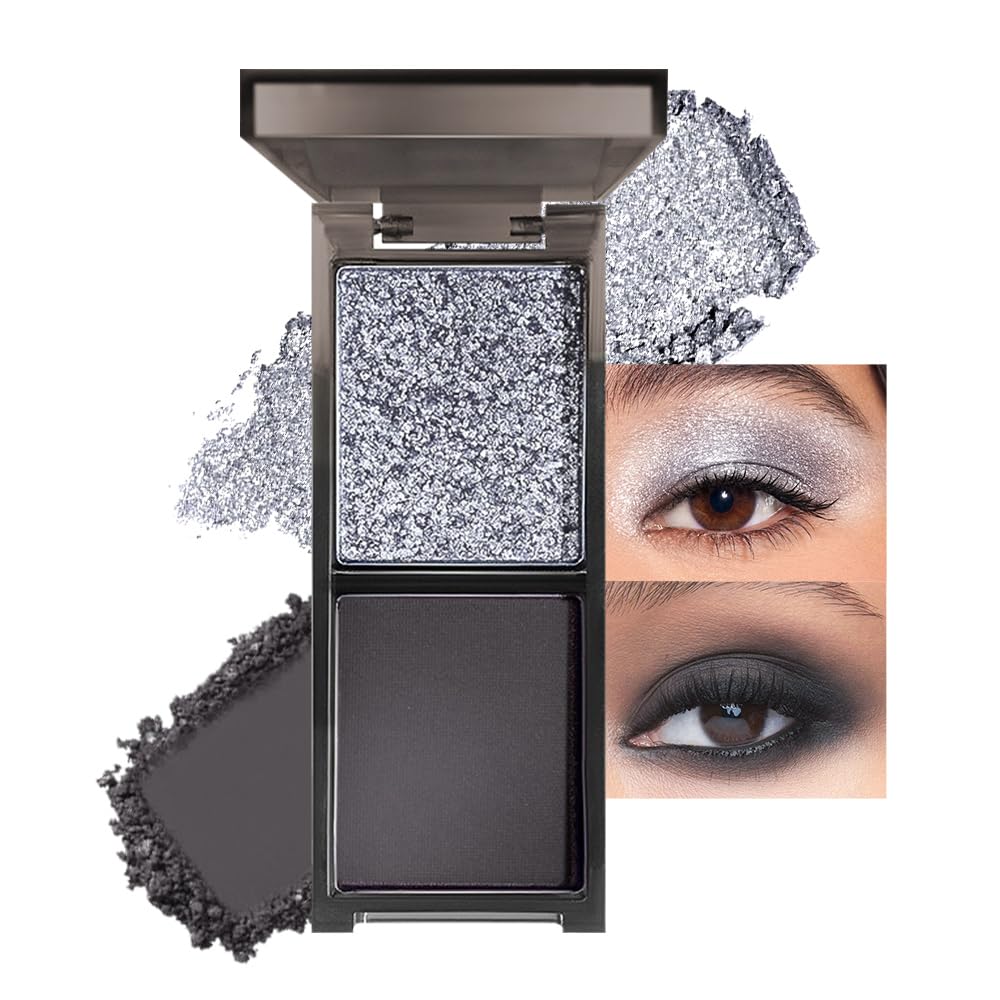 Cakaila Matte Shimmer Glitter Eyeshadow Palette - High Pigment, Waterproof, Travel-Friendly