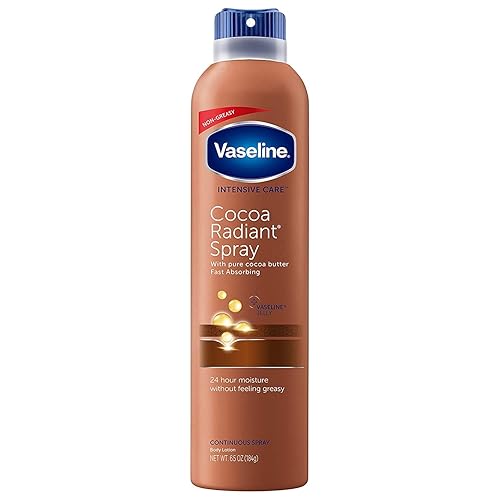 Vaseline Cocoa Radiant Spray And Go Moisturizer, 6.5 Oz - Nourishing Skin Care