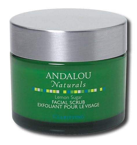 Andalou Naturals Lemon Sugar Face Scrub - 1.7 Oz Exfoliating Facial Cleanser