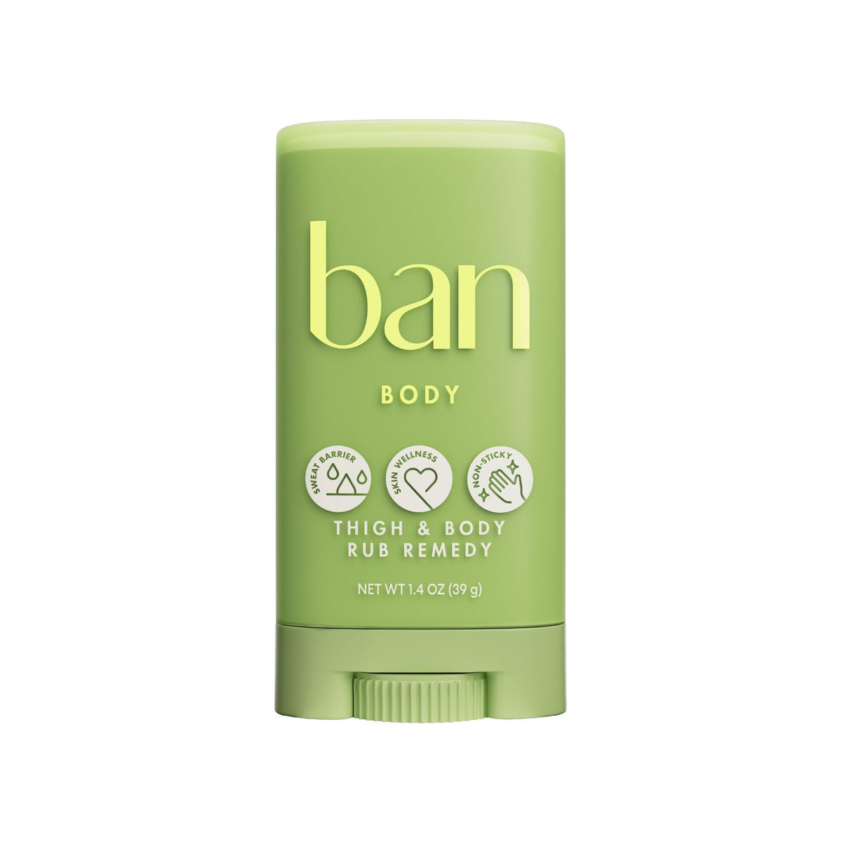 Ban Anti-Friction Balm, Unscented Chafe Prevention For Men & Women, 1.4 Oz