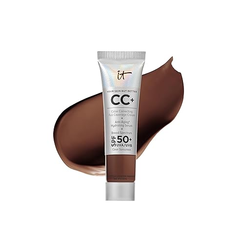 It Cosmetics Cc+ Cream Travel Size, Deep Bronze - Full-Coverage, Hydrating Spf 50+ - 0.4 Fl