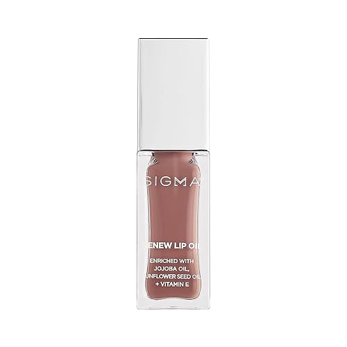 Sigma Beauty Tinted Lip Oil - Luxurious Hydration & High-Shine Color in Neutral Nude Sheen, 1 Fl Oz