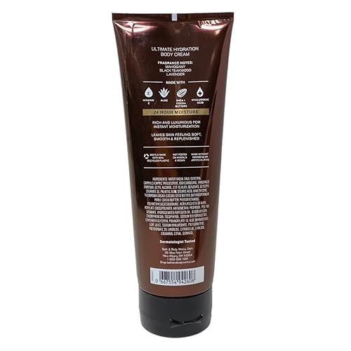 Bath & Body Works Teakwood Men'S Collection 2-Piece Ultra Shea Body Cream & Hair Wash Set