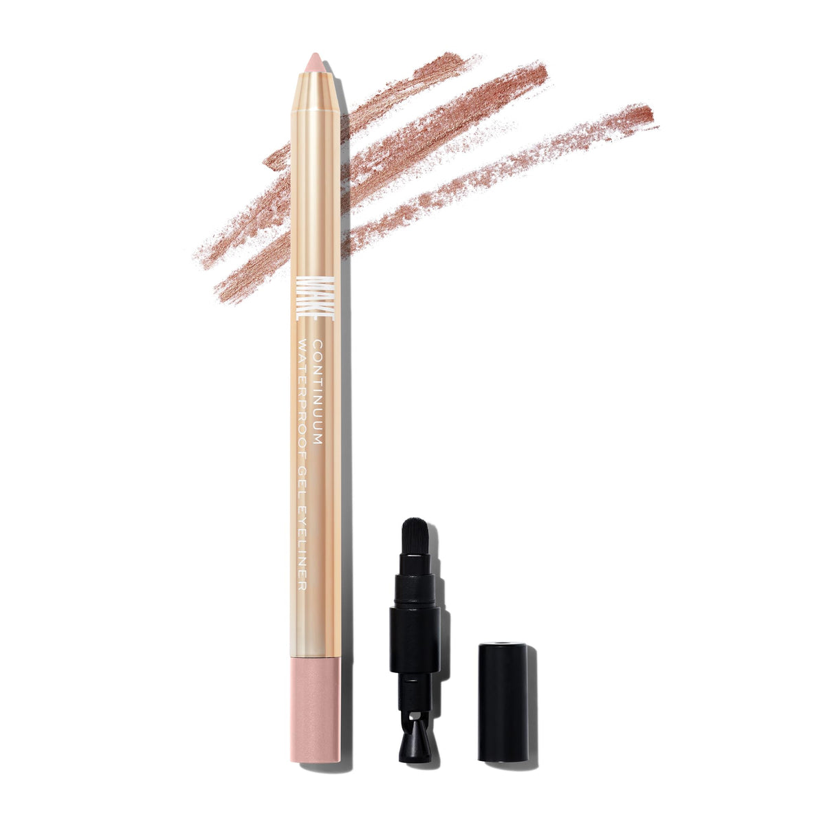 Make Continuum Waterproof Gel Eyeliner Pencil - Champagne Pink, Smudge-Proof Professional Makeup