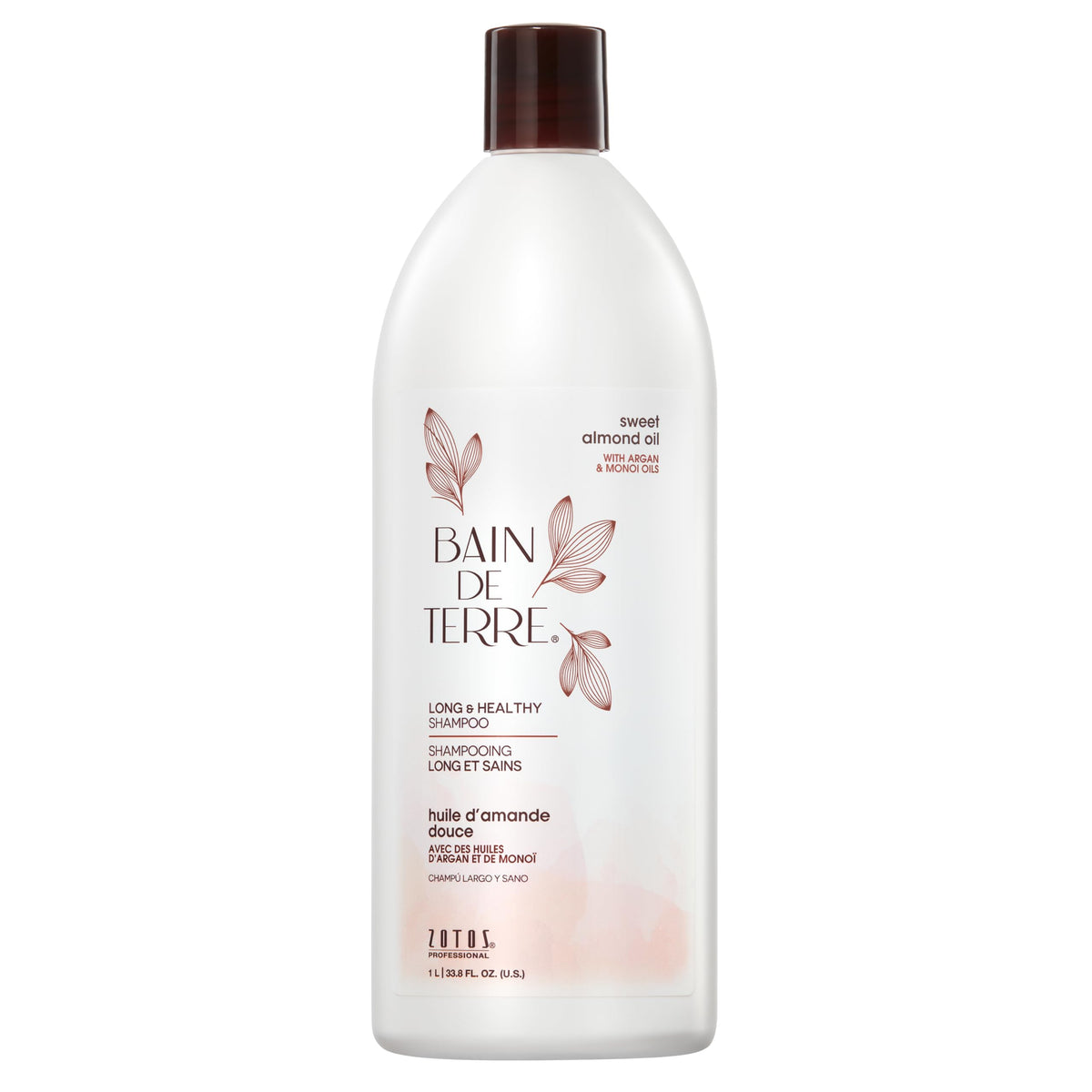 Bain De Terre Sweet Almond Oil Shampoo, Strengthens & Protects Damaged Hair, 33.8 Fl Oz