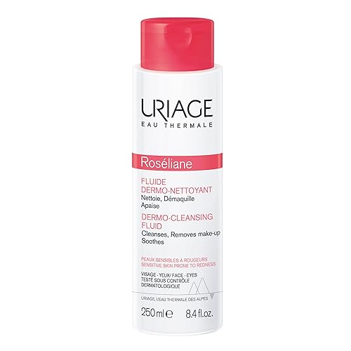 Uriage Roseliane Anti-Redness Cleansing Lotion for Face & Eyes, 8.4 fl oz