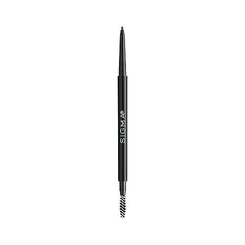 Sigma Beauty Medium Brow Pencil with Brush - Fill, Shape, and Define Medium Brown Hair