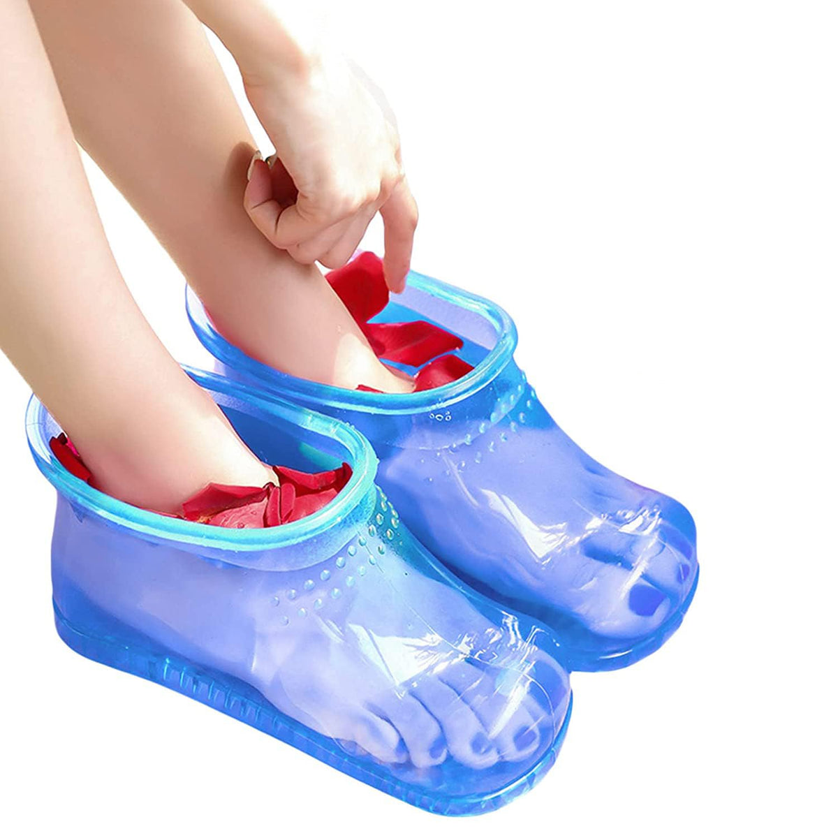 Wmhylyh Portable Foot Spa Shoes - Medium Blue Foot Bath Basin For Massage & Blood Circulation