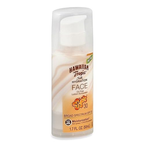 Hawaiian Tropic Silk Hydration Faces Lotion Spf 30, 1.7 Oz - Moisturizing Sunscreen