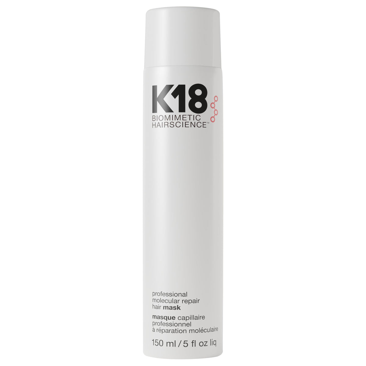 K18 Leave-In Molecular Hair Mask For Dry, Damaged Hair - 5.07 Fl Oz, Repairs Bleach & Heat Damage