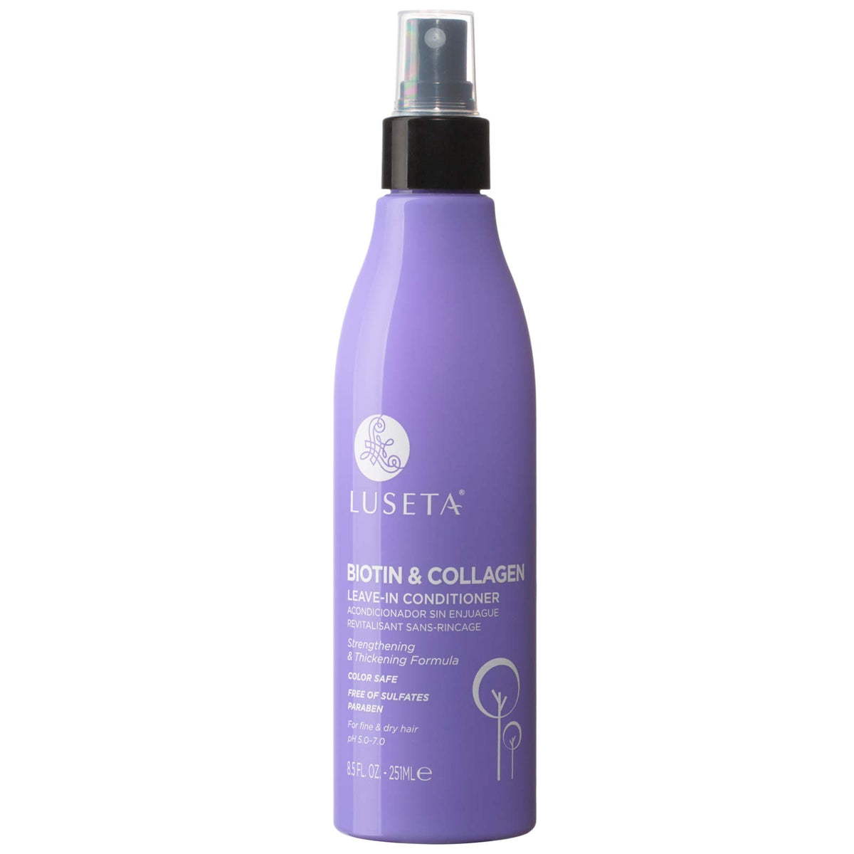 L Luseta Biotin Leave In Conditioner For Dry Damaged Hair, 8.5 Fl Oz, Thickening Hair Spray