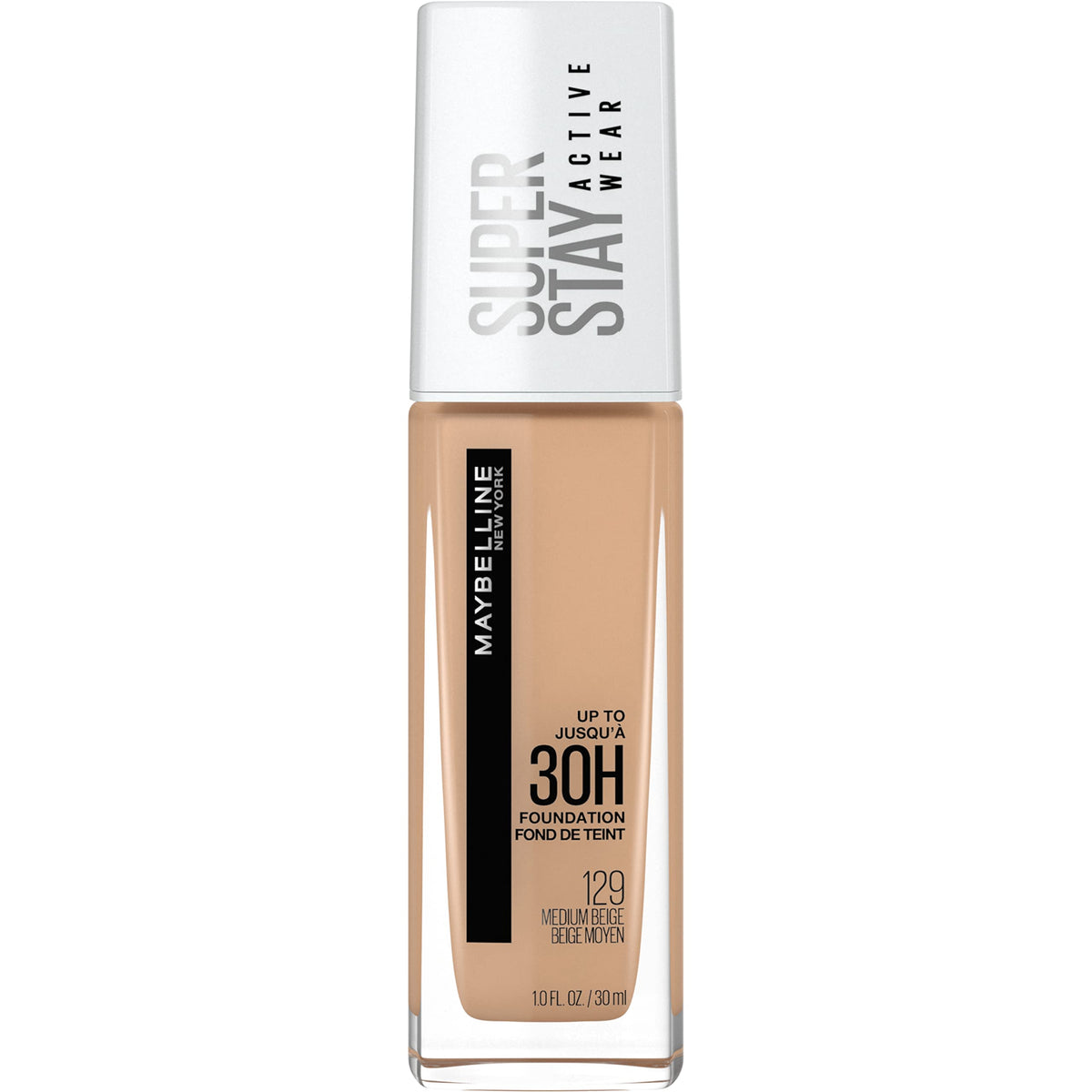 Maybelline Super Stay Full Coverage Foundation, 30Hr Wear, Matte Finish, Medium Beige, 1 Fl Oz