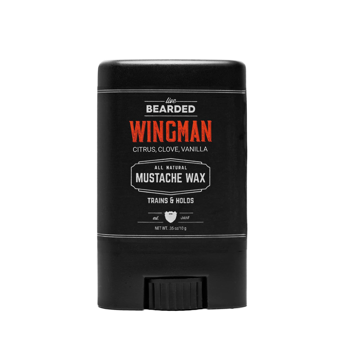 Live Bearded Mustache Wax - Wingman - 0.35 Oz - Medium Hold, All-Natural Ingredients