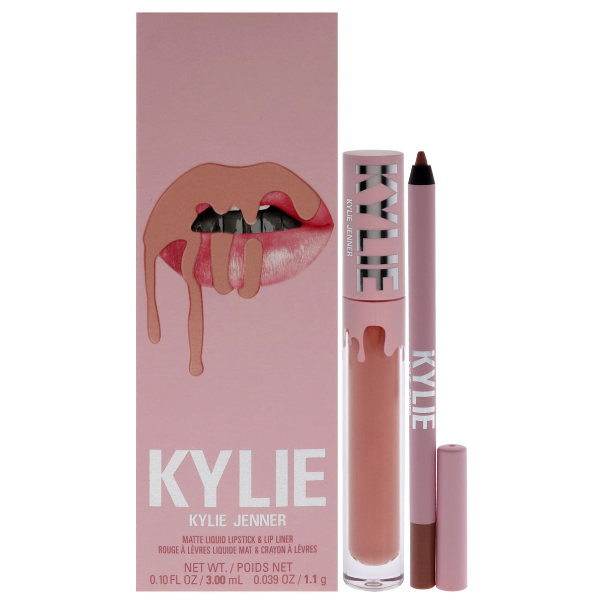 Kylie Cosmetics Matte Lip Kit - 700 Bare, 2 Pc Liquid Lipstick & Lip Liner, Cranberry