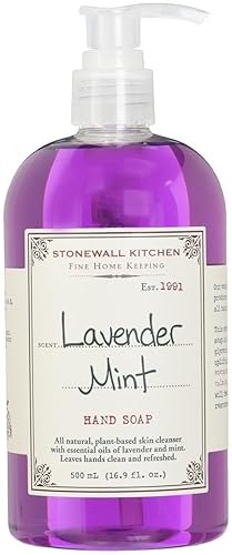 Stonewall Kitchen Lavender Mint Hand Soap - 16.9 Ounces, Fine Home Keeping, Lavender Scent