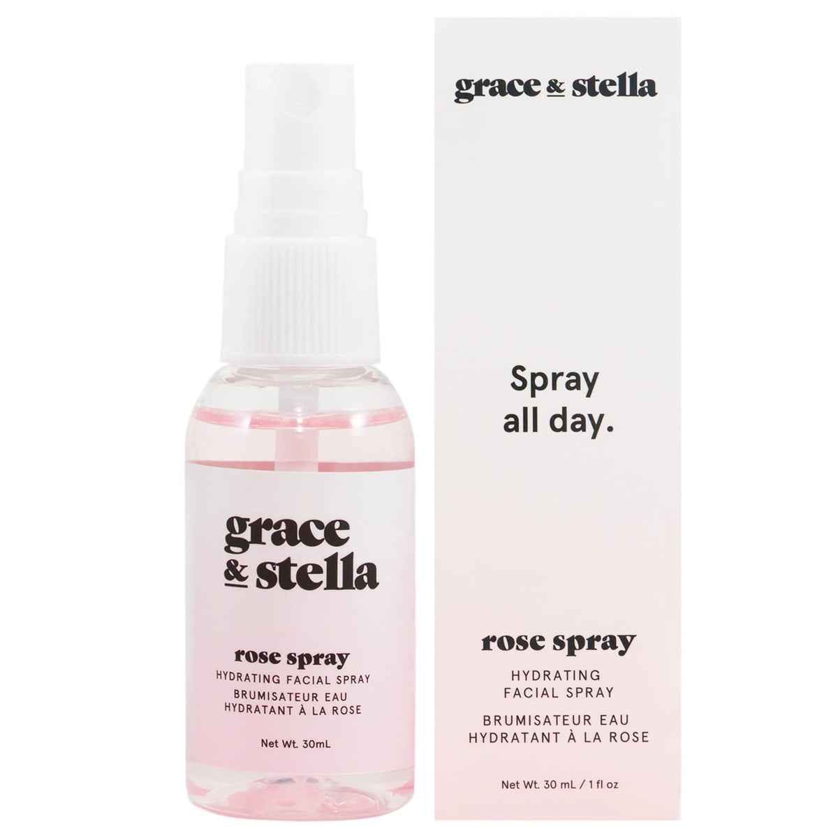 Grace & Stella Rose Water Facial Spray (30Ml) - Vegan Hydrating Toner & Mist For Radiant Skin