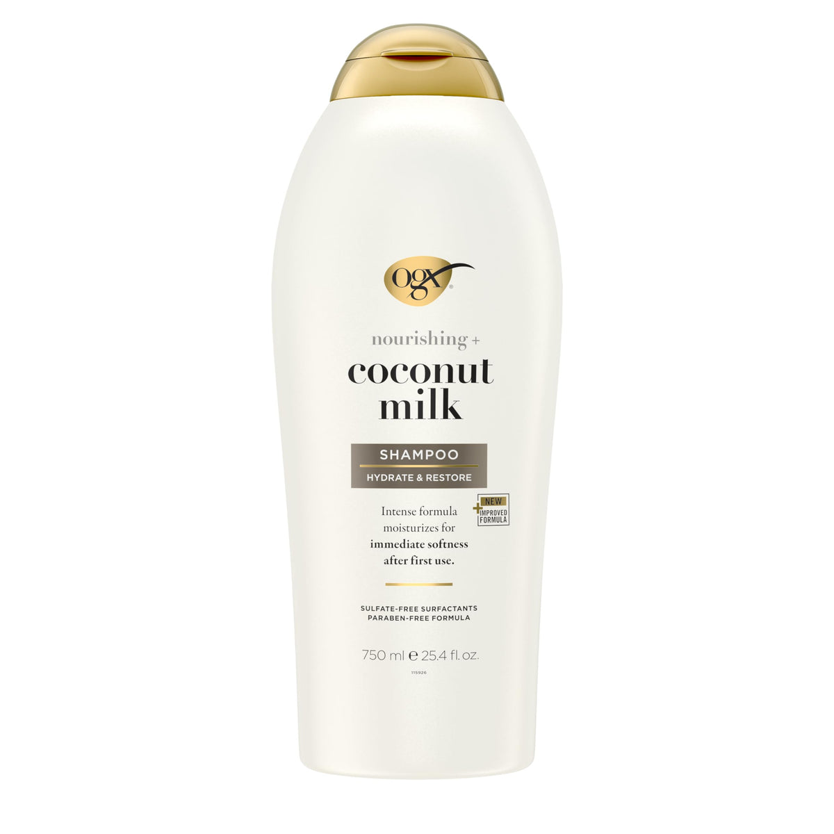 Ogx Coconut Milk Shampoo - Hydrating, Paraben-Free, Sulfate-Free, 25.4 Fl. Oz For Soft Hair