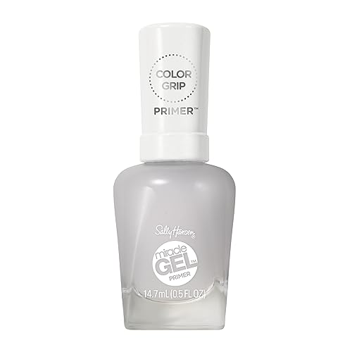 Sally Hansen Miracle Gel Color Grip Primer & Base Coat, Long Lasting Clear Nail Polish 0.5 Fl Oz