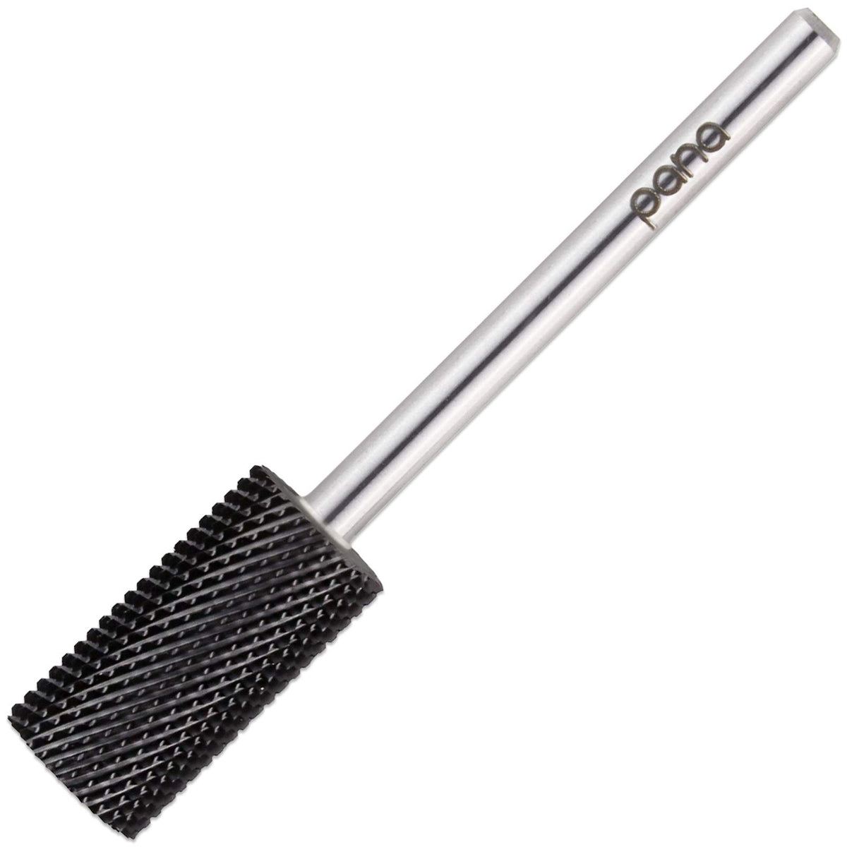 Pana Large Barrel Nail Drill Bit - 3/32&quot; Shank, Dlc Black, Medium Grit For Acrylic & Gel Removal