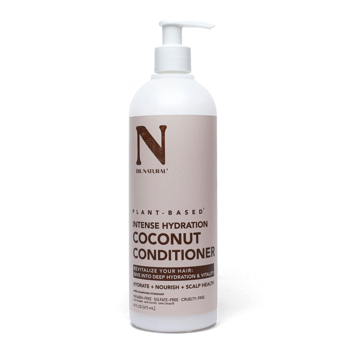 Dr. Natural Coconut Conditioner - Intense Hydration, Frizz Control, Hair Growth - 16 Oz