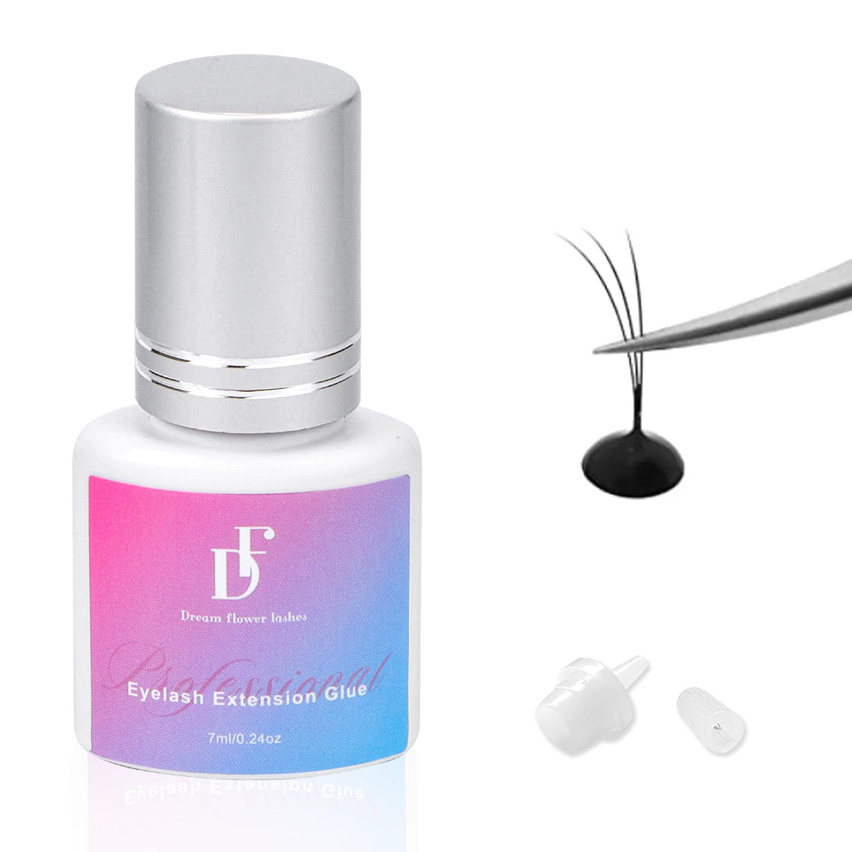 Df Touchjoy Waterproof Lash Glue - 1 S Dry Time, 8 Weeks Retention, Black Eyelash Glue (7Ml)