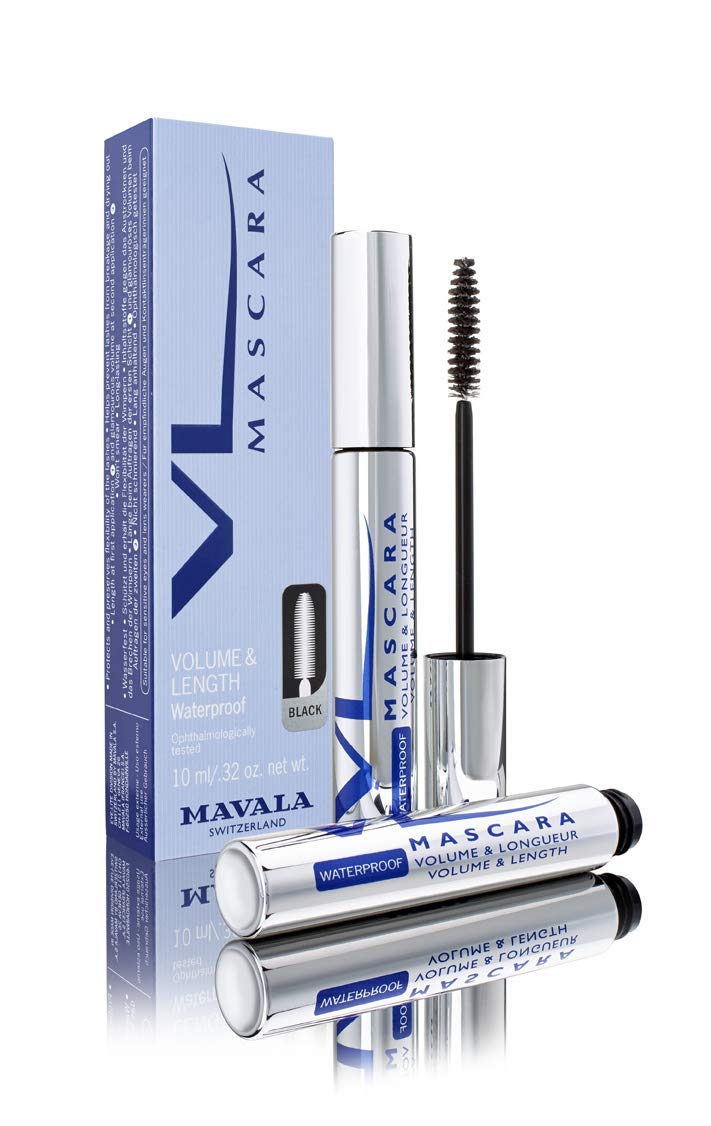 Mavala Waterproof Mascara For Volume & Length, Midnight Blue, 0.32 Ounce