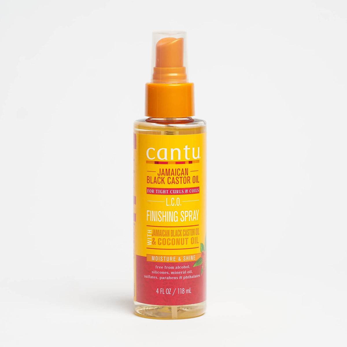 Cantu Jamaican Black Castor Oil Finishing Spray With Coconut Oil, 4 Oz - Nourishing Hair Care