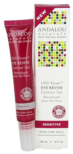 Andalou Naturals 1000 Roses Eye Gel Contour - Hydrating Eye Treatment For Dark Circles