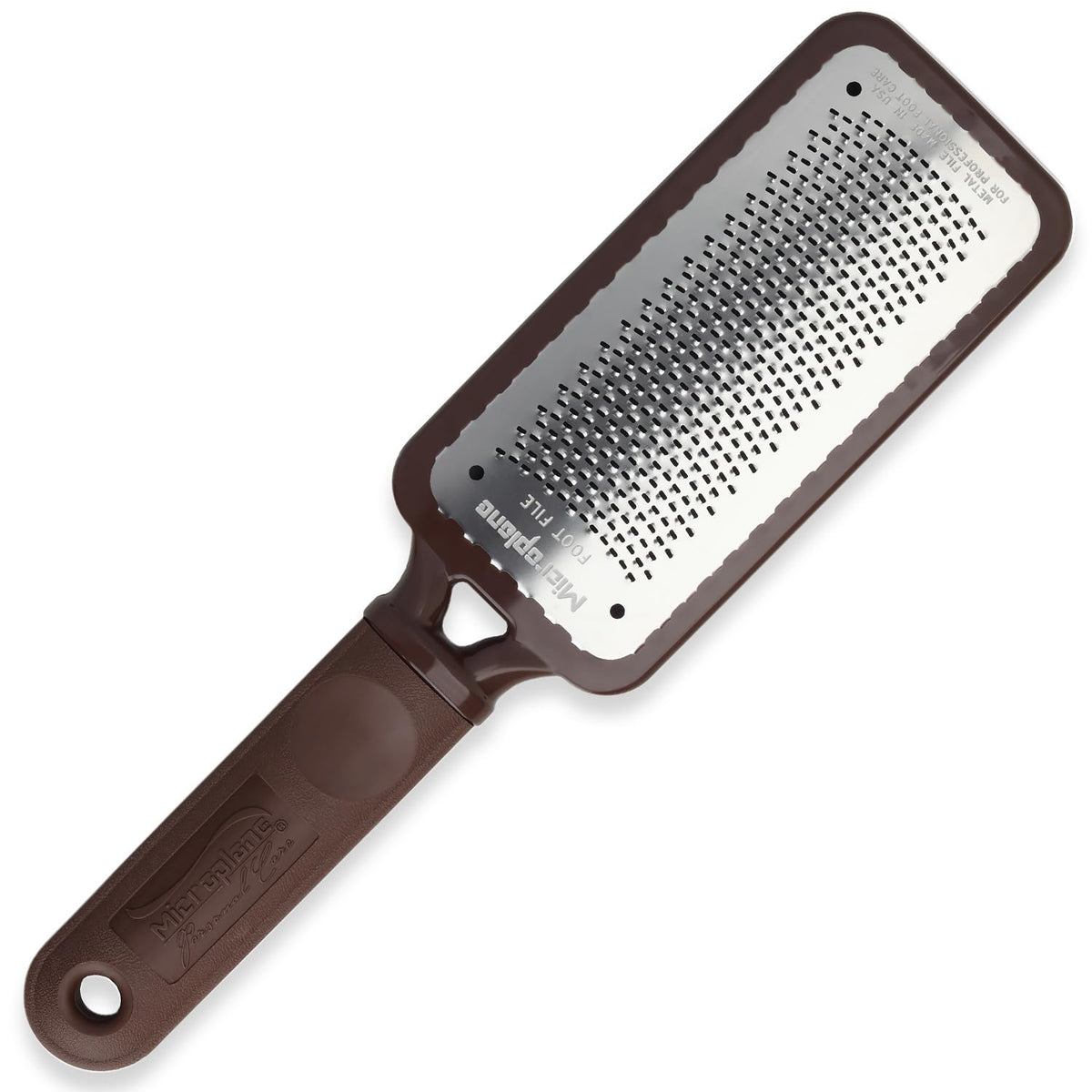 Microplane Foot File - Stainless Steel Callus Remover, Brown, Gentle Foot Scrubber, 1 Count