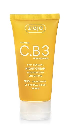 Ziaja Vitamin C & B3 Niacinamide Night Cream - Hydrating Skincare, 1.7 Fl Oz