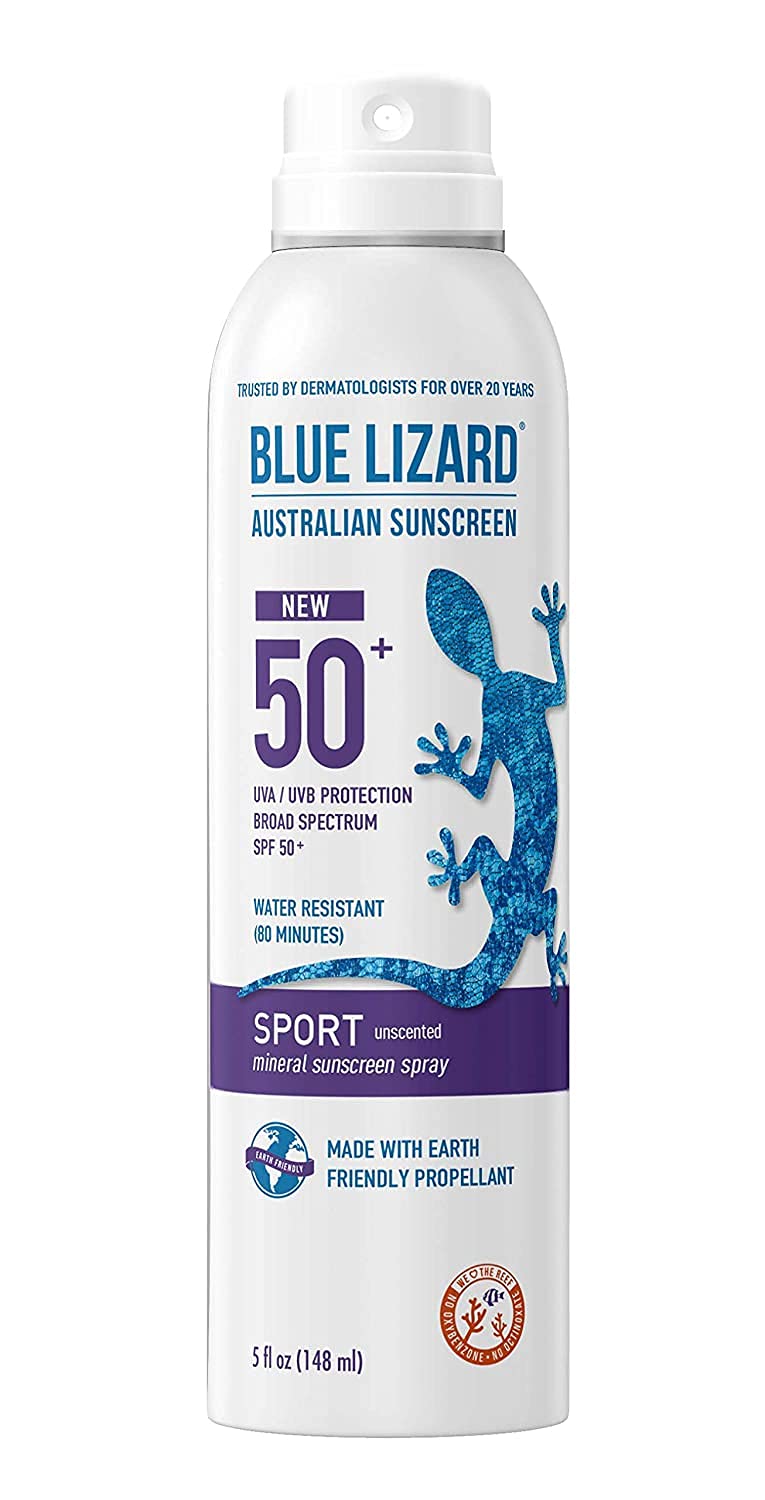 Blue Lizard Sport Sunscreen Spray Spf 50+, Water-Resistant, Vegan, 5 Fl Oz