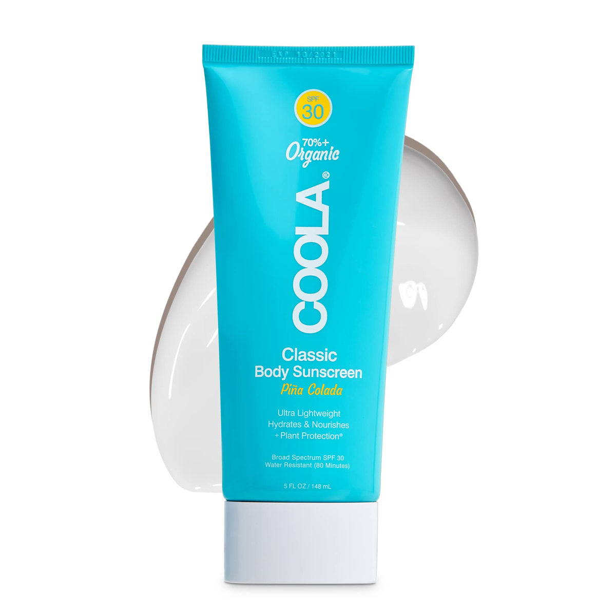 Coola Organic Sunscreen Spf 30, Pina Colada, Vegan & Gluten Free, 5 Fl Oz Body Lotion