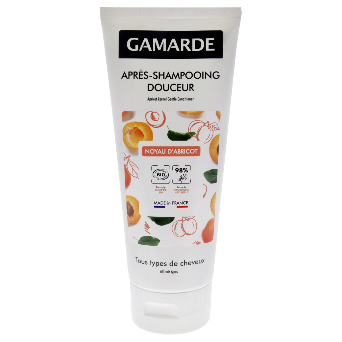 Gamarde Gentle Conditioner with Apricot Oil & Vitamin E – Nourishing & Detangling, 7.05 Fl Oz