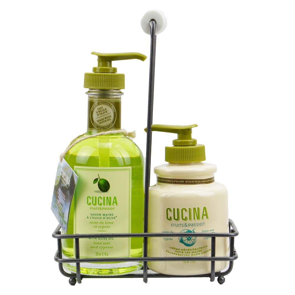 Cucina Regenerating Hand Care Duo - Lime Zest & Cypress, 2 Piece Set, Green