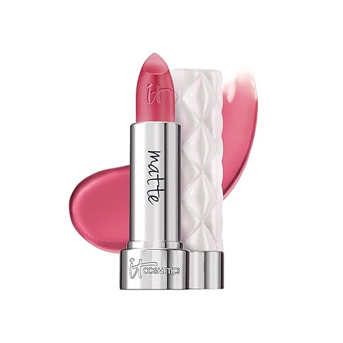 It Cosmetics Pillow Lips Lipstick - Marvelous Warm Pink Matte Finish, Lip-Plumping 0.13 Oz