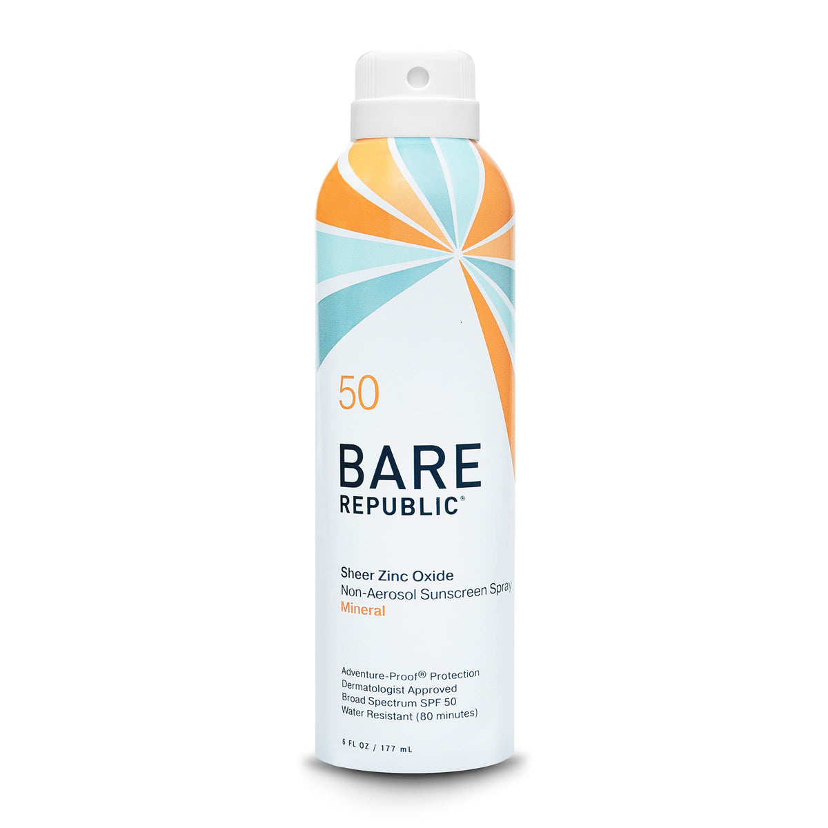 Bare Republic Mineral Sunscreen Spf 50 Spray, Non-Greasy, Vanilla Coco, 6 Fl Oz