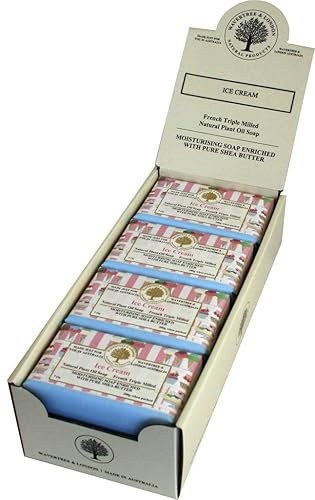 Wavertree & London Ice Cream Scented Soap - 8 Bars, 7Oz Moisturizing Triple Milled Shea Butter