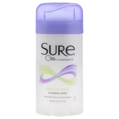 Sure Anti-Perspirant & Deodorant Invisible Solid Fresh & Cool, 2.60 Oz (Pack Of 6)