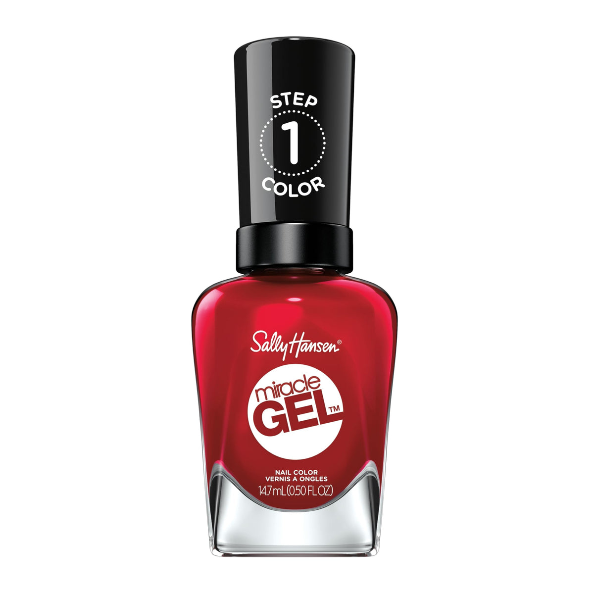 Sally Hansen Miracle Gel Rhapsody Red Nail Polish, Long Lasting, No Uv Lamp, 0.5 Fl Oz