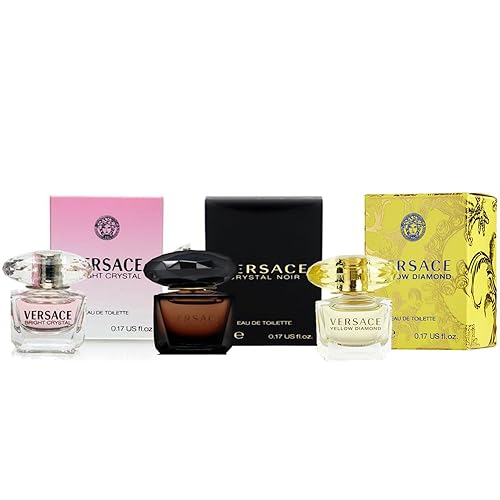 Versace Crystal Noir Mini Edt 0.17 Oz For Women - Elegant Fragrance Gift Set