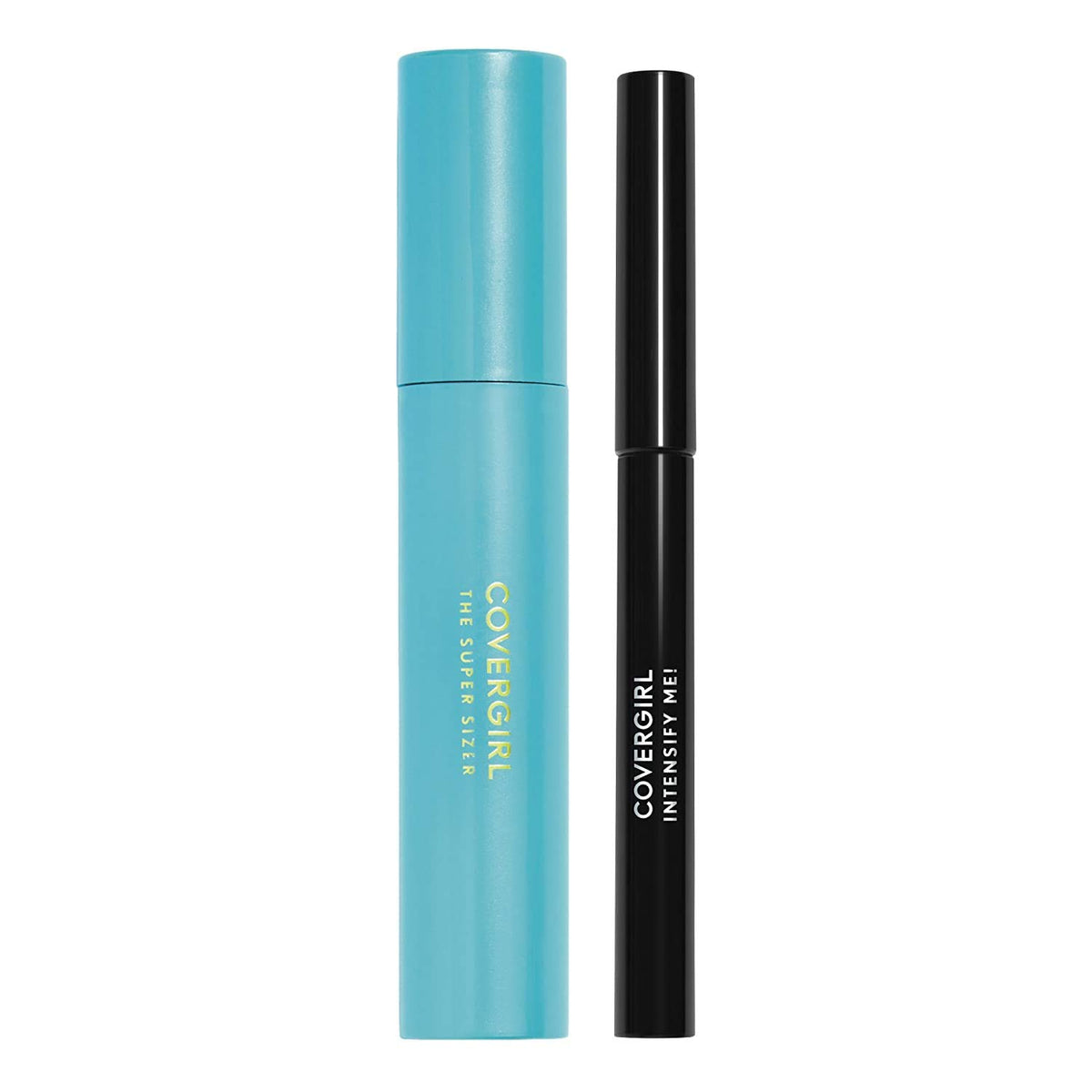 Covergirl Super Sizer Mascara & Intensify Me Eye Liner Value Pack, Very Black & Intense Black