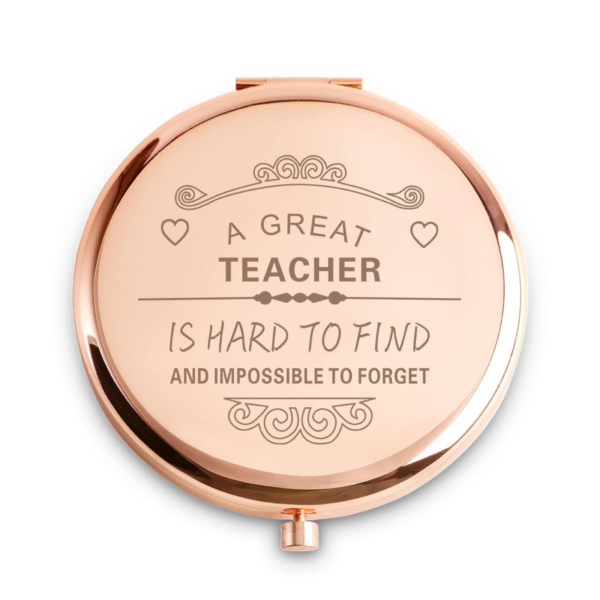 Coyoal Personalized Engraved Compact Mirror - Unique Teacher Gift For Appreciation & Retirement