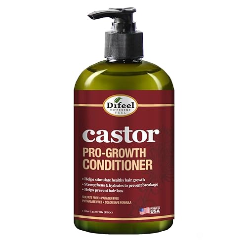 Difeel Castor Pro-Growth Conditioner, 12 Oz - Nourishing Hair Care For Thicker, Healthier Hair