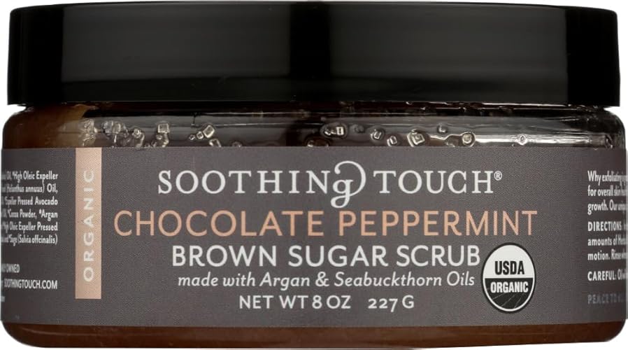 Soothing Touch Brown Sugar Chocxpeppermint Scrub - 8 Oz Exfoliating Body Treatment