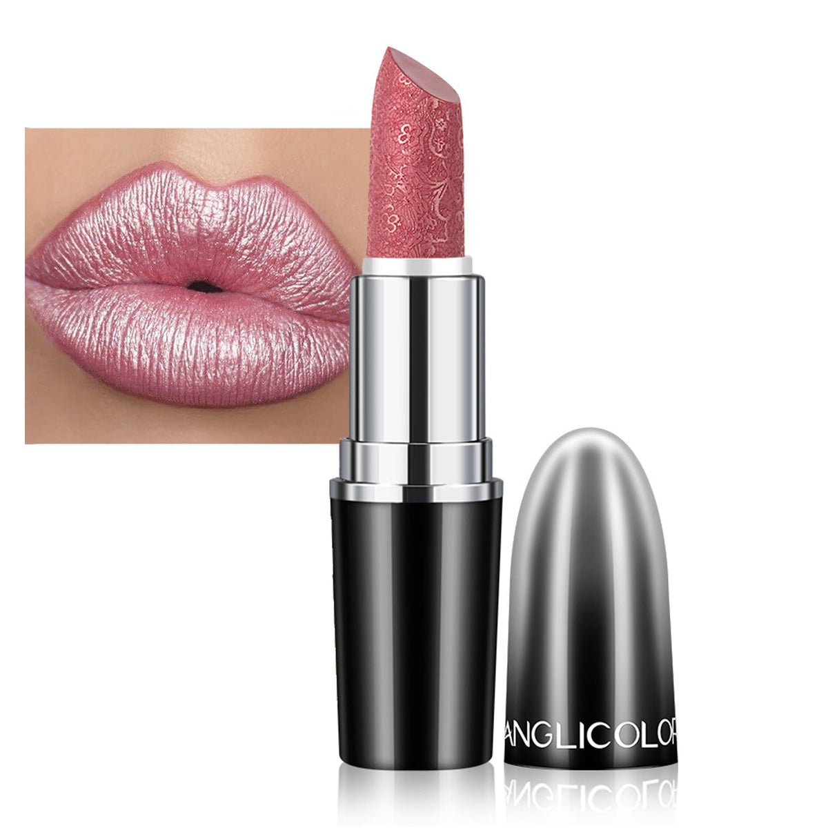 Rosarden Shiny Metallic Lipstick - High Pigment, Long Lasting, Waterproof, Moisturizing Glow 11