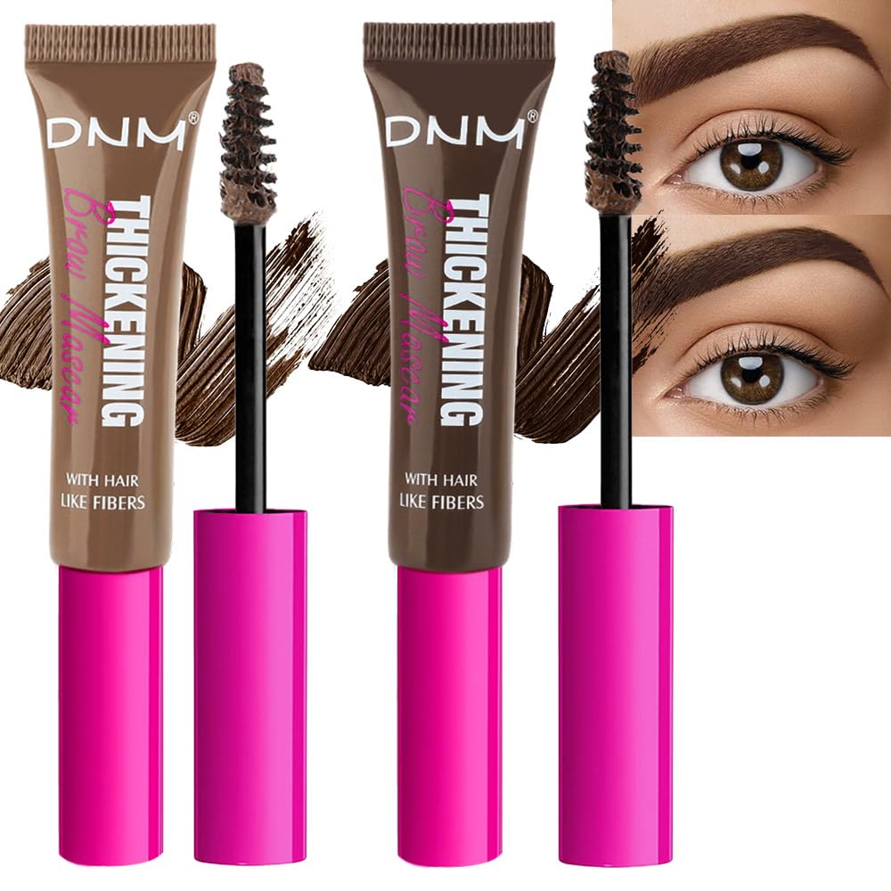 Bingbrush Tinted Thickening Brow Mascara, Waterproof & Transfer-Proof, 2Pcs Brunette & Espresso